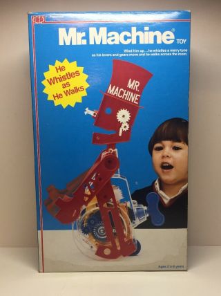 Mr Machine Wind Up Walking Toy Robot Ideal Vintage With Box Rare