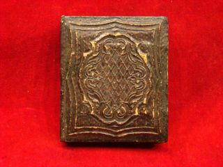 9TH PLATE CASED RUBY AMBROTYPE OF A CONFEDERATE PRIVATE.  VERY CLEAR CIVIL WAR 5