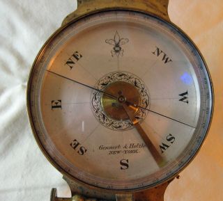 Mid 19th Century Surveyor’s Vernier Compass by Gennert & Holzke 2