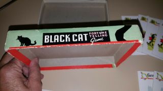 RARE 1940 ' S BLACK CAT FORTUNE TELLING HALLOWEEN GAME RARE PARKER BROS COMPLETE 10
