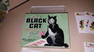 RARE 1940 ' S BLACK CAT FORTUNE TELLING HALLOWEEN GAME RARE PARKER BROS COMPLETE 9