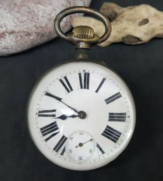VERY RARE LARGE ANTIQUE CRYSTAL BALL CLOCK 1900 ' S 3