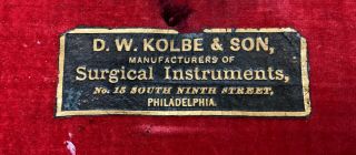 Civil War Era Kolbe Amputation Surgery Kit Huntingdon Gettysburg Pennsylvania 3