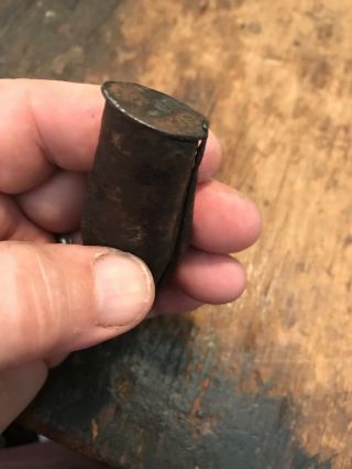 Revolutionary War 18th Century Hand Forged Iron Rare Double Powder Measure 1780 10
