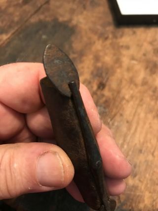 Revolutionary War 18th Century Hand Forged Iron Rare Double Powder Measure 1780 2