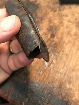 Revolutionary War 18th Century Hand Forged Iron Rare Double Powder Measure 1780 4
