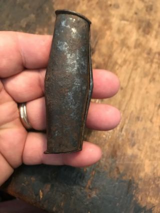 Revolutionary War 18th Century Hand Forged Iron Rare Double Powder Measure 1780 9
