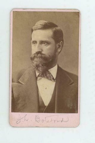 Lt.  James Botsford,  Civil War Union Officer,  23rd Ohio Volunteer,  Cdv Photo