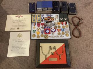 Large Vietnam Era Us Army Airborne Colonel Medal And Insignia Grouping