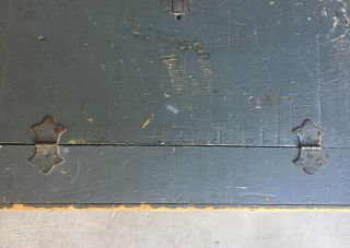 Primitive Antique Wooden Carpenters Tool Box • Vintage Farmhouse Hinged Toolbox 11