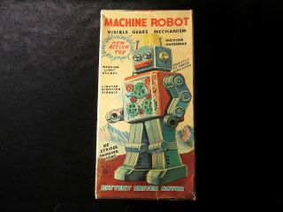 Box For A Japanese Tinplate Horikawa Machine Robot Toy C.  1960s (just The Box)