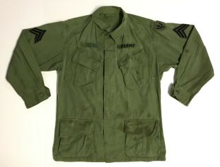 Vietnam 1967 Dated Jungle Fatigue Shirt With Theater Made Insignia