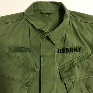 Vietnam 1967 Dated Jungle Fatigue Shirt With Theater Made Insignia 2