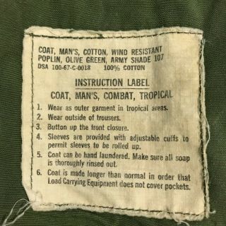 Vietnam 1967 Dated Jungle Fatigue Shirt With Theater Made Insignia 8