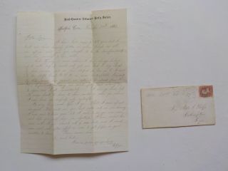 Civil War Letter 1863 Contemptible Lie No Respect For Northampton Massachusetts
