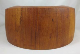 Mid Century DANSK JHQ Staved Teak LARGE SALAD BOWL w/ SERVING SPOONS Early Mark 5