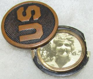 Ww1 Us " Secret Picture " Collar Disc With Nut