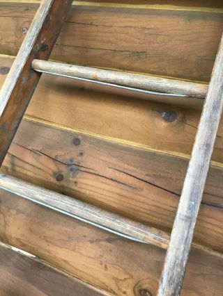 Antique Vintage Primitive Decorative Old Wood Ladder 72 10
