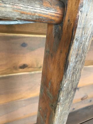 Antique Vintage Primitive Decorative Old Wood Ladder 72 12