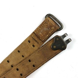 WWI WWII US ARMY M1907 M07 LEATHER RIFLE SLING BRASS HARDWARE UNMARKED 4