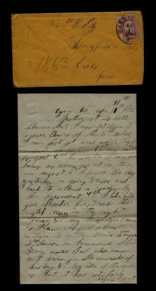 111th Pennsylvania Infantry Civil War Letter - Just Finished Fight With Rebels