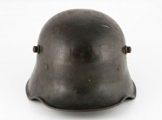 WWI German M17 Stahlhelm,  Combat Helm WW1 Trophy Sent Chichago USA RARE 2