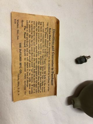 Antique Medical Device DeVILBISS Atomer No.  16 Nose Throat Spray Bottle 7