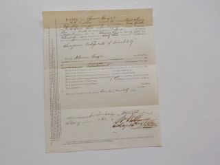 Civil War Document 1862 14th Regiment Corning York Fort Trumbull Connecticut