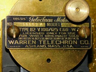 Antique 1920s Warren Telechron Industrial Factory School Electric Oak Wall Clock 7