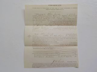 Civil War Document 1861 17th Massachusetts Malden Lynnfield Discharge Antique 1