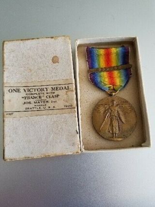 Boxed Us Army Wwi Us Army World War I Victory Campaign Medal All