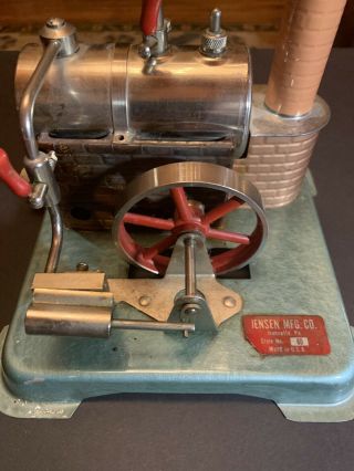 Vintage Jensen Toy Model Steam Engine w/ Chimney 4