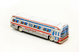 Vintage Cragstan Japan Gm Express 3113 Greyhound City Bus Tin Battery Operated