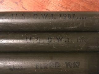 Vintage US Army Military Pup Tent Full Set: 2 Halves,  Poles,  Ropes & Stakes 8