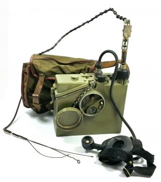 Tactical Vintage Military Radio R126 P126 Antenna Headset Soviet Romanian Army