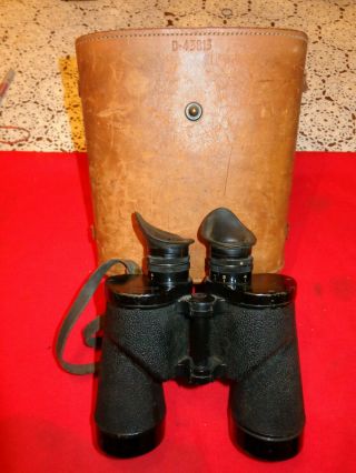 World War 2 Us Navy 1944 M15 Binoculars In Leather M44 Case