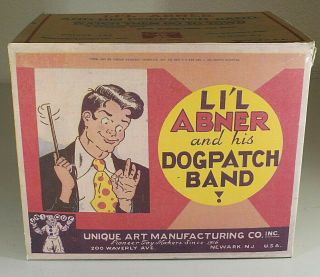 Vintage Unique Art Lil Abner And His Dogpatch Band Faux Box