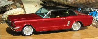 Vintage Tin Friction Bandai 1960 Mustang 2 - Door Coupe (11 Inch - 28 Cm)
