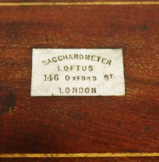 An Antique Saccarometer Hydrometer By Loftus London For Spares 3