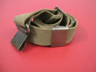 Wwii Era Us Gi M1 Garand Od Canvas Rilfe Sling W/flat Buckle - S.  M.  Co.  1944 1