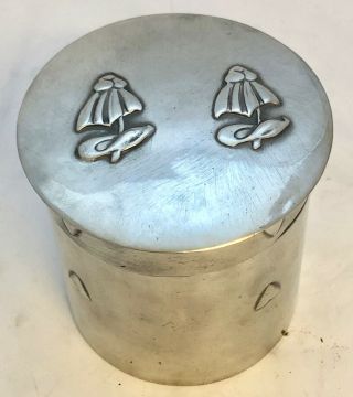 Very Fine Liberty & Co Tudric Pewter Tea Caddy By C F A Voysey Early Mark 0102