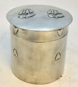 very fine liberty & co tudric pewter tea caddy by C F A Voysey early mark 0102 2