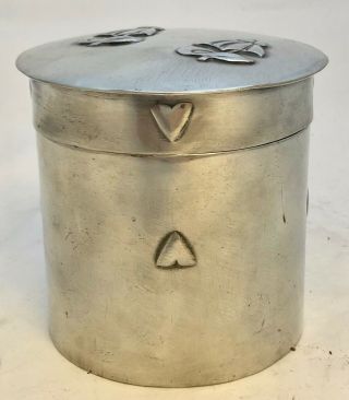very fine liberty & co tudric pewter tea caddy by C F A Voysey early mark 0102 3