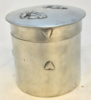 very fine liberty & co tudric pewter tea caddy by C F A Voysey early mark 0102 4