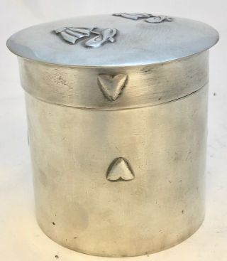 very fine liberty & co tudric pewter tea caddy by C F A Voysey early mark 0102 6