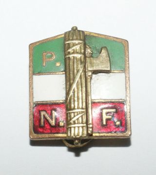 Italian Ww2 Fascist Uniform Enamel Lapel Pin Mussolini Fascista Party Membership
