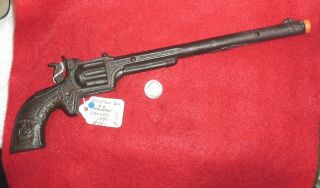Cast Iron Cap Gun 1890,  " Buffalo Bill  Stevens,  Un - Fired Great Patina Rare