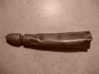 Brass bayonet scabbard tip - Fort Craig Mexico - 1960 ' s finds 2