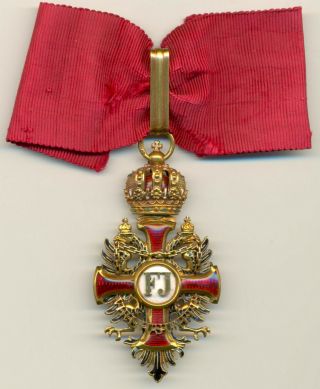 Austria Empire An Order Of Franz Joseph In Gold,  Commander Cross,  By V Mayer’s