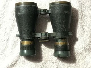 Binoculars WW1 / WWI German Fernglas 08 No 10348 CP GOERZ BERLIN w/ leather case 2